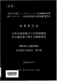 Feasibility of Coal Hydrogasification Technology in China