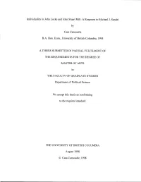 Individuality in John Locke and John Stuart Mill: a Response to Michael J