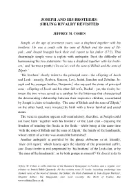 Joseph and His Brothers: Sibling Rivalry Revisited