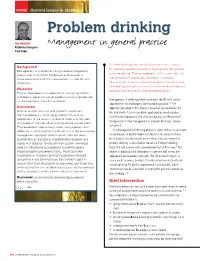 Problem Drinking – Management in General Practice FOCUS