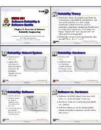 Reliability: Software Software Vs