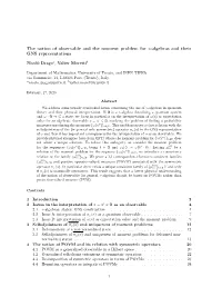 The Notion of Observable and the Moment Problem for ∗-Algebras and Their GNS Representations
