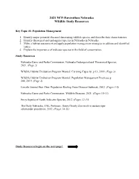 2021 NCF-Envirothon Nebraska Wildlife Study Resources