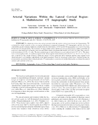 Arterial Variations Within the Lateral Cervical Region: a Multidetector CT Angiography Study