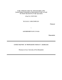 Expert Report of Professor Norman V. Siebrasse