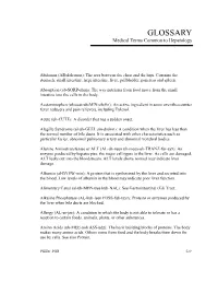 GLOSSARYGLOSSARY Medical Terms Common to Hepatology