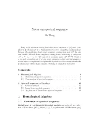 Notes on Spectral Sequence