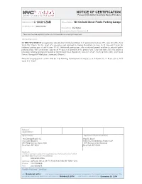 NOTICE of CERTIFICATION Pursuant to the Uniform Land Use Review Procedure