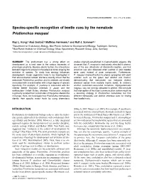 Species-Specific Recognition of Beetle Cues by the Nematode Pristionchus Maupasi