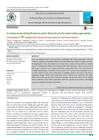 A Review on Persisting Threats to Snail's Diversity and Its Conservation Approaches