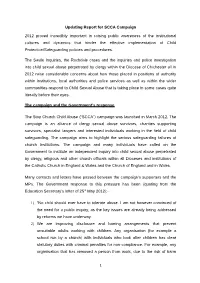 Updating Report for SCCA Campaign