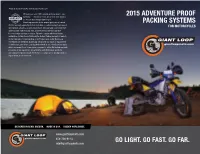 2015 Adventure Proof Packing Systems