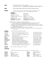 DIDLS Diction, Imagery, Details, Language, and Syntax Use Diction to Find Tone
