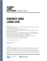 Energy and Land Use