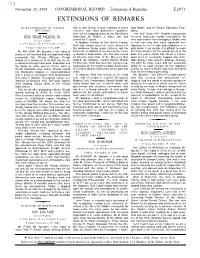 Extensions of Remarks E2073 EXTENSIONS of REMARKS