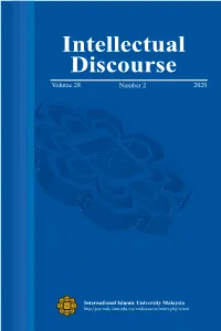 Intellectual Discourse Volume 28 Number 2 2020