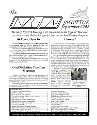NASFA 'Shuttle' Sep 2002
