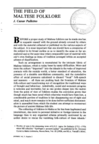 The Field of Maltese Folklore