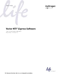 Vector NTI® Express Software User Guide 3 Contents