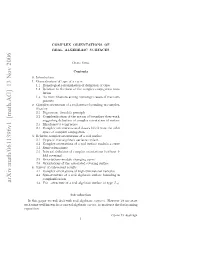 Arxiv:Math/0611396V1 [Math.AG] 13 Nov 2006 Exposition
