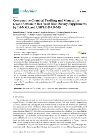 Comparative Chemical Profiling and Monacolins Quantification in Red