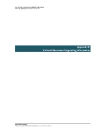 Cultural Resources Supporting Information