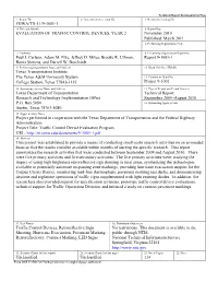 EVALUATION of TRAFFIC CONTROL DEVICES, YEAR 2 November 2010