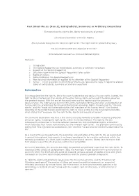 Fact Sheet No.11 (Rev.1), Extrajudicial, Summary Or Arbitrary Executions