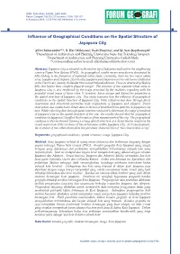 In.Uence of Geographical Conditions on the Spatial Structure of Jayapura