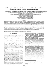 Orthographic and Morphological Correspondences Between Related Slavic Languages As a Base for Modeling of Mutual Intelligibility