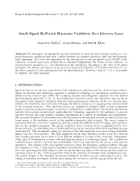 Small Signal Bi-Period Harmonic Undulator Free Electron Laser