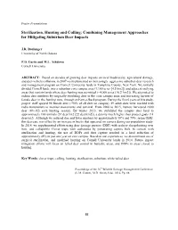Sterilization, Hunting and Culling : Combining Management Approaches for Mitigating Suburban Deer Impacts