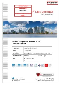 Detailed Unexploded Ordnance (UXO)