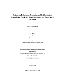 Estimating Reflectance Properties and Reilluminating Scenes Using