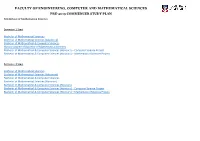 FACULTY of ENGINEERING, COMPUTER and MATHEMATICAL SCIENCES PRE-2019 COMMENCER STUDY PLAN 3014School of Mathematical Sciences