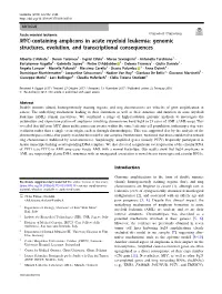 MYC-Containing Amplicons in Acute Myeloid Leukemia: Genomic Structures, Evolution, and Transcriptional Consequences