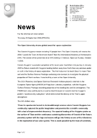 OU Media Release