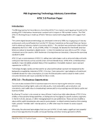 PBS Engineering Technology Advisory Committee ATSC 3.0 Position Paper
