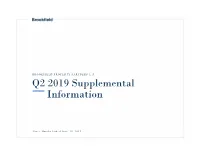 Q2 2019 Supplemental Information