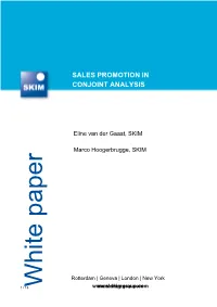 Sales Promotion in Conjoint Analysis