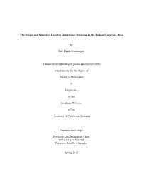 The Origin and Spread of Locative Determiner Omission in the Balkan Linguistic Area