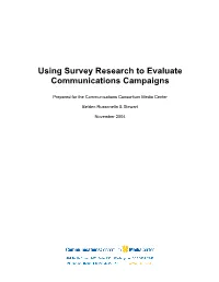 Using Survey Research to Evaluate Communications Campaigns