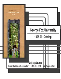 George Fox University 1998-99 Catalog