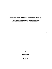 Hermeneutics In
