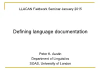 Language Documentation