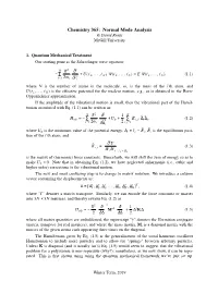 Normal Mode Analysis ©David Ronis Mcgill University
