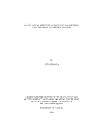 On the Latent Structure of Cognitive Malingering: a Multivariate Taxometric Analysis