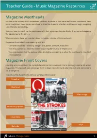 Teacher Guide - Music Magazine Resources