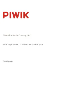 Website Nash County, NC