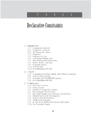 Declarative Constraints